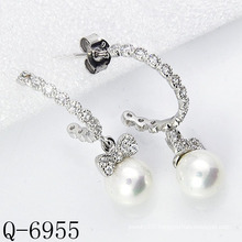 Latest Styles Cultured Pearl Earrings 925 Silver (Q-6955)